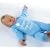 Party at my crib' blue 6-12 months boys romper sleepsuit