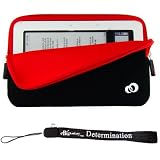 Slim High Quality Durable Glove Sleeve Case with extra pocket Custom Made For Barnes & Noble Nook eBook Reader + Includes a 4-Inch eBigvalue Determination Hand Strap