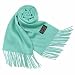 Basile Extra-Soft Solid Cashmere Long Scarf Aqua