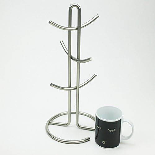 Dalamia Satin Nickel Plated Coffee Mug Holder Kitchen Stand(1)