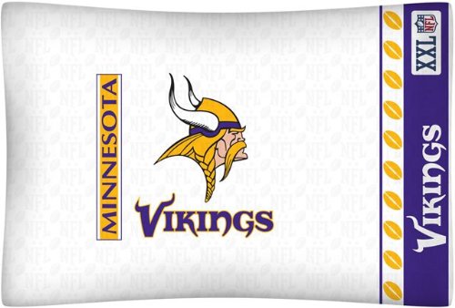 NFL Minnesota Vikings Micro Fiber Pillow Case Logo
