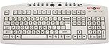 Large Print USB Computer Keyboard (White with Black Letters) for Visually Impaired Individuals or No Eye Strain - Vision Comfort
