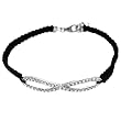 Sterling Silver .925 Hypoallergenic Colorless Cubic Zirconia Infinity Figure-eight Rope Bracelet