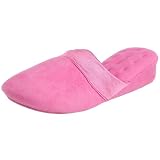 Isotoner Women's Wedge Heeled Pillowstep W/Satin Band Slipper