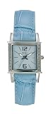 Mango Ladies Watch 25x24 mm, Steel Case Blue Dial Blue Leather Strap A7422S8I