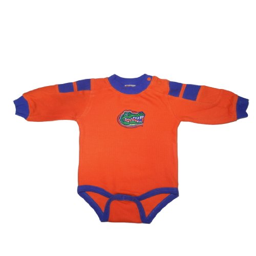 NCAA Florida Gators Baby / Infant One-Piece Bodysuit / Romper / Onesie with Embroidered Logo - Orange & Blue (Size: 6-9)