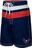 Washington Capitals Red Striped Swim Trunks