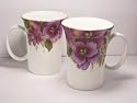 Fine Bone China Mug - Pansy Chintz - Set of Two