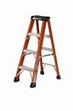Louisville Ladder FS1404HD 375-Pound Duty Rating Fiberglass Platform Ladder, 4-Foot