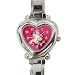 Chihuahua Heart Shaped Italian Charm Dog Watch D94