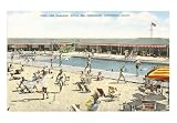 Pool, Hotel del Coronado, California Art Poster Print, 18x13