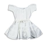 Wild Mango - Infant Girls Short Sleeve Dress, White (Size 6-12Months)