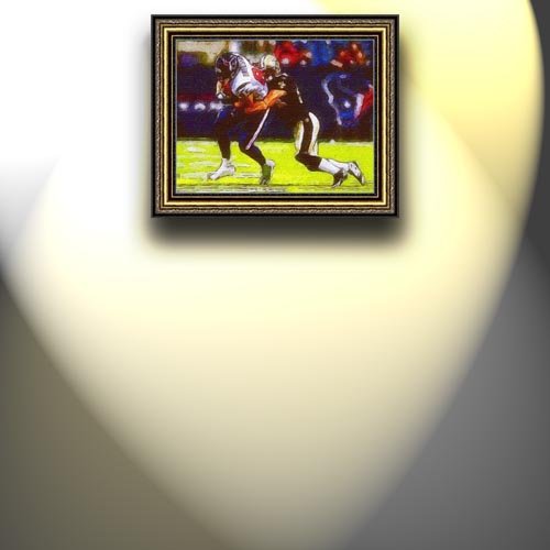 Completely Handpainted American Football Sport Painting, Custom Order FL2937, Oil on Canvas, with Option to Paint Jerry, Brett & Co. from Any Other Favorite Photograph or Picture, Unframed, Size 25'' x 32