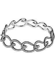 14Kw Black Rhodium Black And White Diamond Bracelet 14K White 7 3/4 Ct Tw 67448