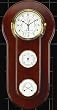 Nautical Boat Weather Master Tide & Time Clock, Barometer, Thermometer,Hygrometer in Solid Brass Beveled Glass & Mahogany Wood Base
