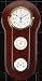 Nautical Boat Weather Master Tide & Time Clock, Barometer, Thermometer,Hygrometer in Solid Brass Beveled Glass & Mahogany Wood Base
