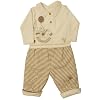Pequilino Boys Vip Baby Top and Trouser   (Cream, 6 - 9 Months)