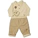 Pequilino Boys Vip Baby Top and Trouser   (Cream, 3 - 6 Months)