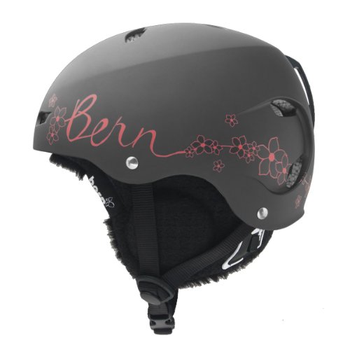 Bern Damen Helm Brighton EPS Black Audio Knit, Matte Black Flower, XS, BW10-W2E8K