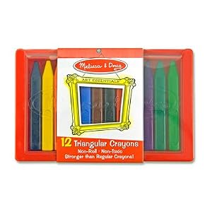 Melissa and Doug Educational Toy 12 Triangular Crayons by