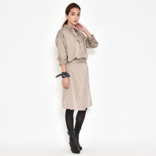 ロートレアモン（LAUTREAMONT） サテンストレッチシャツワンピース