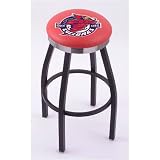 Iowa State Cyclones 30 Single-ring Swivel Bar Stool with Chrome Accent Ring