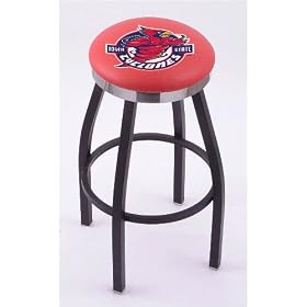 Iowa State Cyclones 25" Single-ring Swivel Bar Stool with Chrome Accent Ring