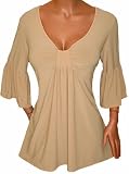 Funfash Slimming Bell Sleeves Top Shirt New Plus Size Made in USA
