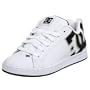 DC Women's Court Graffik Sneaker,White/Black/Metallic Silver,7 M