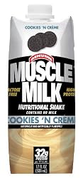 CytoSport Muscle Milk Ready-to-Drink Shake, Cookies and Creme, 12 - 17 Ounce Containers