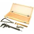 4 Sliding Measuring Gauge Gemstone Tools & Wood Box