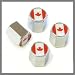Canada Flag Chrome Tire Valve Caps