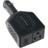 CyberPower CPS100BU 100W Mobile Power Inverter with USB Charger and Swivel Head (Black)
