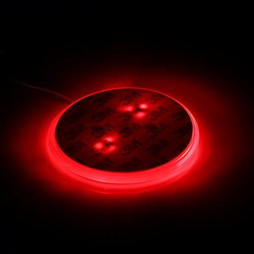 LYLLA 82mm Badge Emblem LED Background LOGO Light Sticker For BMW 3 5 7 X Series (Red)