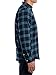 Mens 100% Cotton Flannel Shirt - [Navy-Green Plaid]- Medium