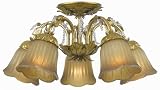 Crystorama 4745-GL Primrose Wrought Iron Semi - Flush - 4745,Gold Leaf