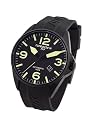 Torgoen - T17301 - Montre Homme - Automatique - Cadran Noir - Bracelet en Caoutchouc Noir