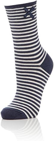Accessorize Womens Nautical Stripe Roll Socks