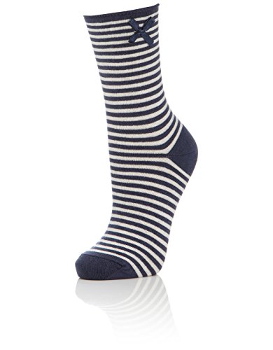 Accessorize Womens Nautical Stripe Roll Socks