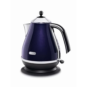 De'Longhi Icona Jug Kettle, 3kW, Aubergine Purple