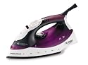 Morphy Richards Turbosteam 40698 Steam Iron Ceramic Soleplate 2000 Watt, Black/Plum