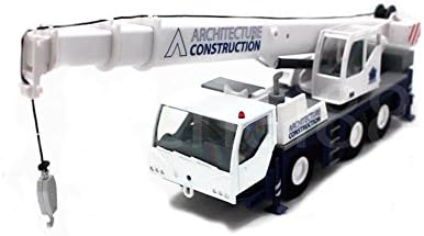 Affluent Town 7.5" Diecast Mobile Crane Truck (White) (L x W x H),9cm x 19.5cm x 5cm