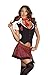 Dreamgirl Women's After School Special Dress, Black/Red/White, Medium