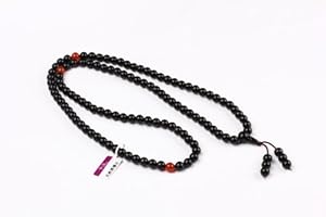 O-stone Natural Obsidian Necklace with 108 Prayer Beads with Rainbow Eye Effect 8mm Meditation Mala Bracelet Grounding Stone Protection