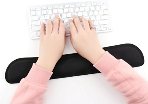 Iyoukes Black Wrist Rest Support Comfort Pad for PC Keyboard Raised Platform Hands
