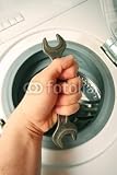 Wallmonkeys Peel and Stick Wall Decals - Handle Double Wrench, Maintenance a Washing Machine - 72