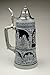 Beer Stein by King - Old Heritage CoA and Landmarks Relief Stone Grey German Beer Stein .75l Limited