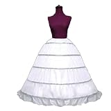 Adjustable 5-Bone Hoop Skirts Wedding Bridal Petticoat Gown Crinoline Slip