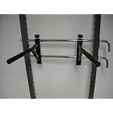 Pair Power Rack Dip Attachments for 1" Safety Bars Adjustable Width