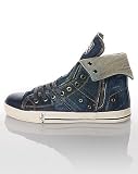 Levis Denim Zip Hi Sneaker Natural 7.5